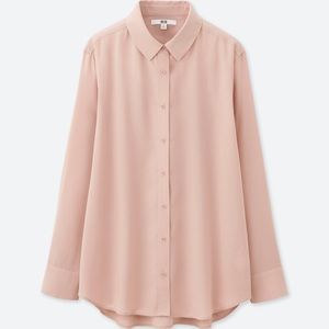 【Sold】Uniqlo Rayon Long Sleeve Button Down Blouse